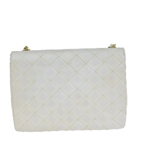 CHANEL CC Logo Matelasse 23 Chain Shoulder Bag Leather White - Picture 3 of 14